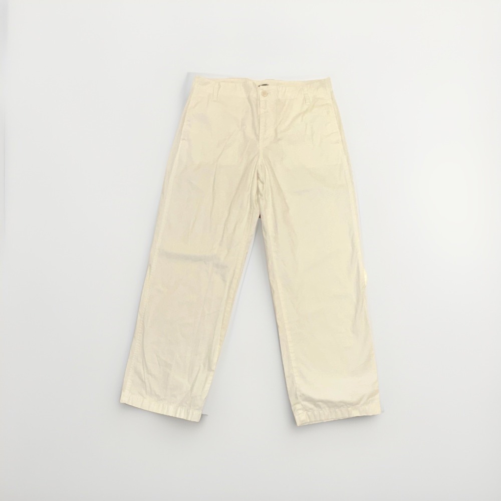 J.CREW Men's White Cotton Chino Pants Flat Front Straight Leg 33/29